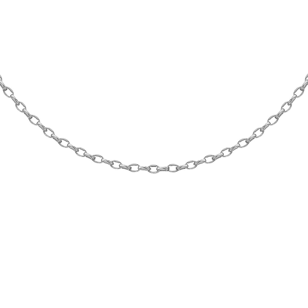9K White Gold  Chain (Size - 16),  Gold Wt. 1.1 Gms