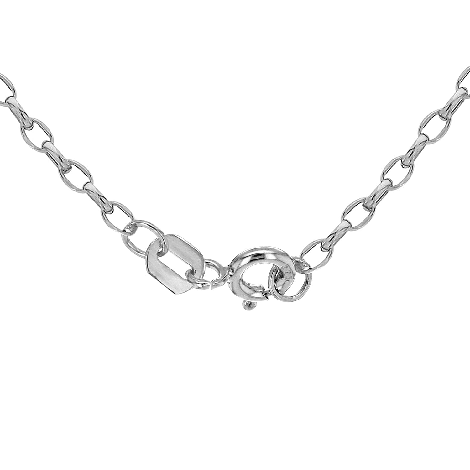 Oval Belcher Chain 16 Inch in 9K White Gold 7591004 5