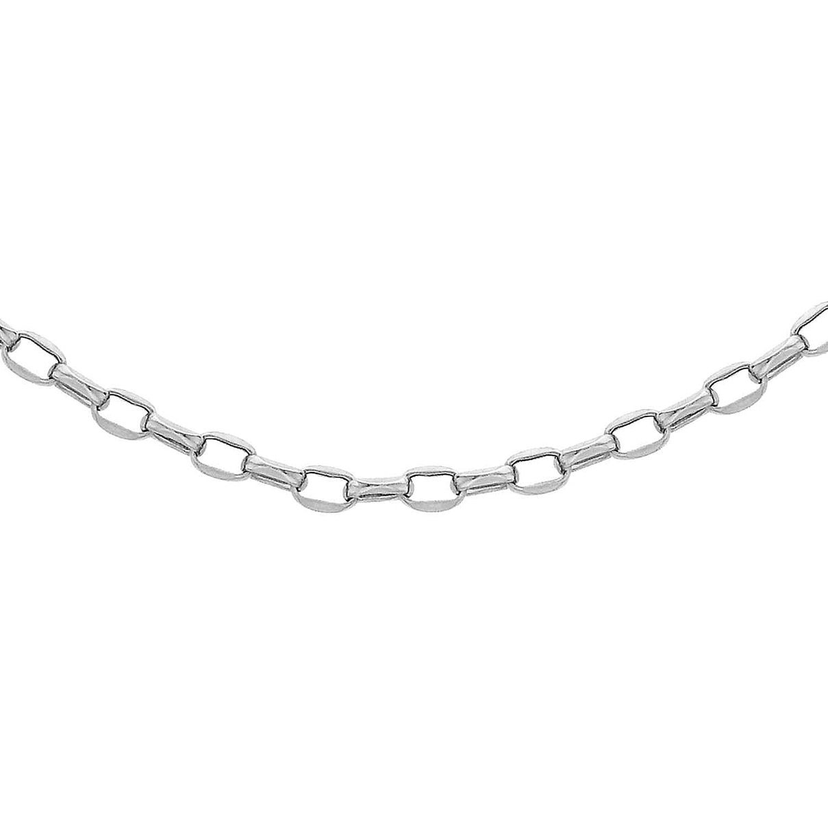 Oval Belcher Chain 20 Inch in 9K White Gold 7590998 0