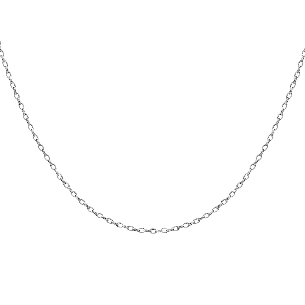 9K White Gold  Chain (Size - 24),  Gold Wt. 1.7 Gms