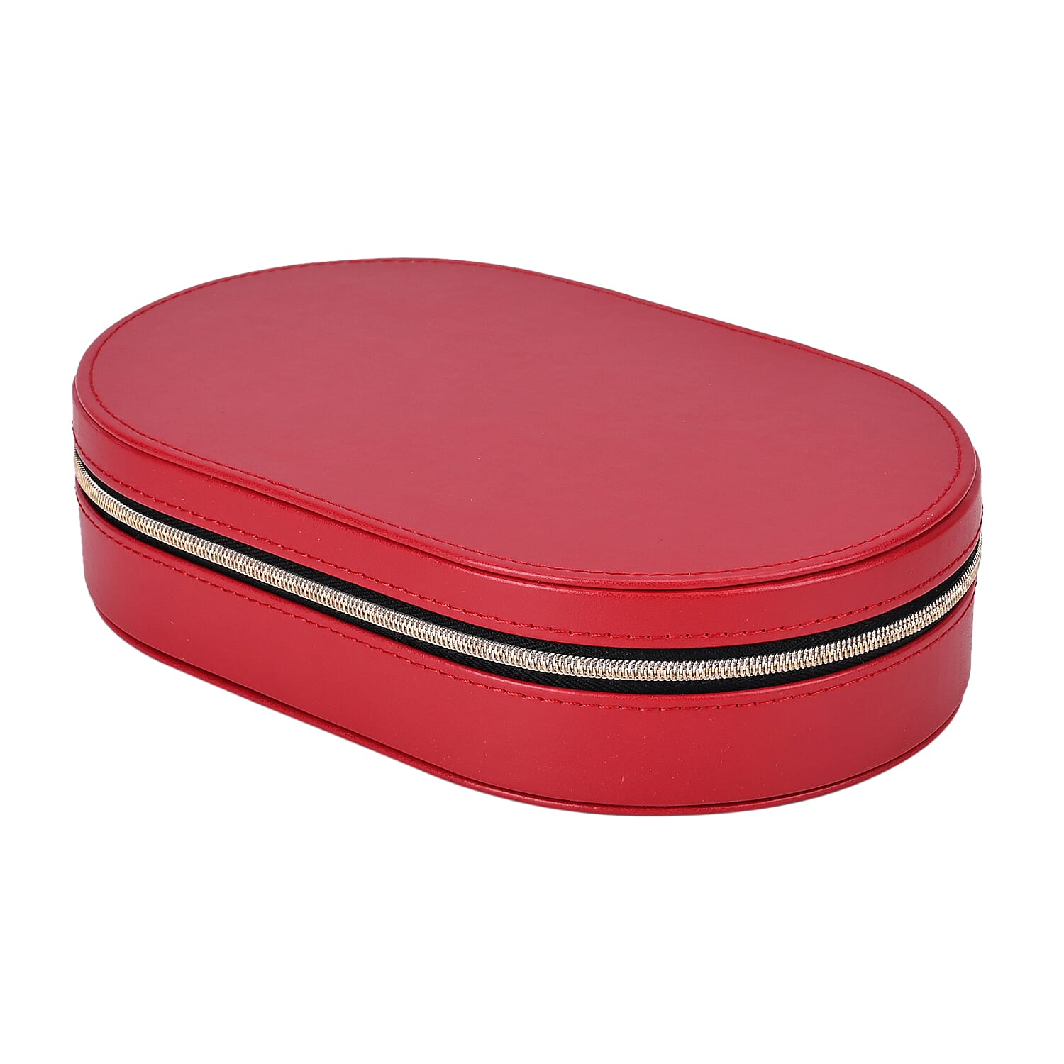 Leatherette Oval Shape Jewellery Organiser with Black Velvet Lining 7801532 4
