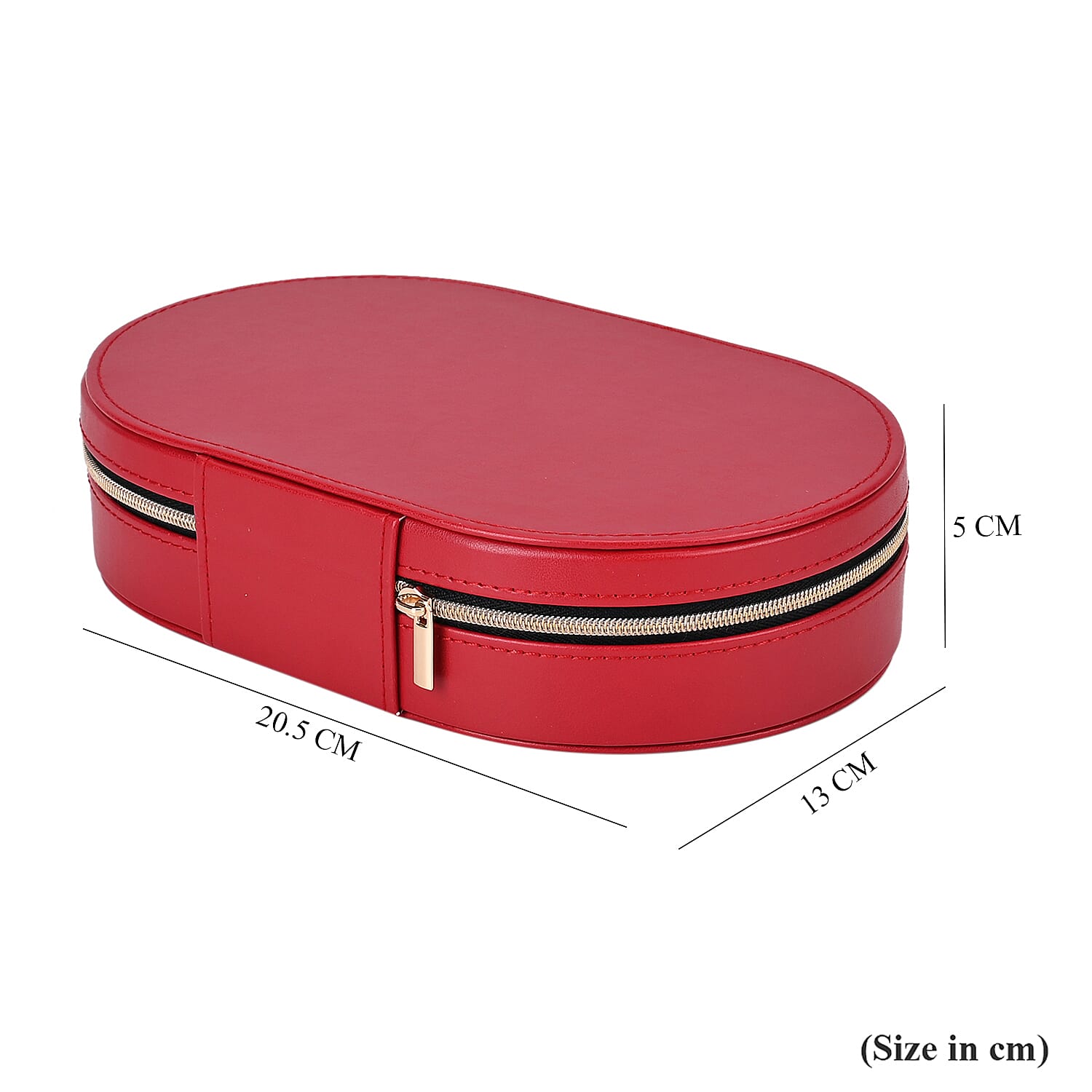 Leatherette Oval Shape Jewellery Organiser with Black Velvet Lining 7801532 5