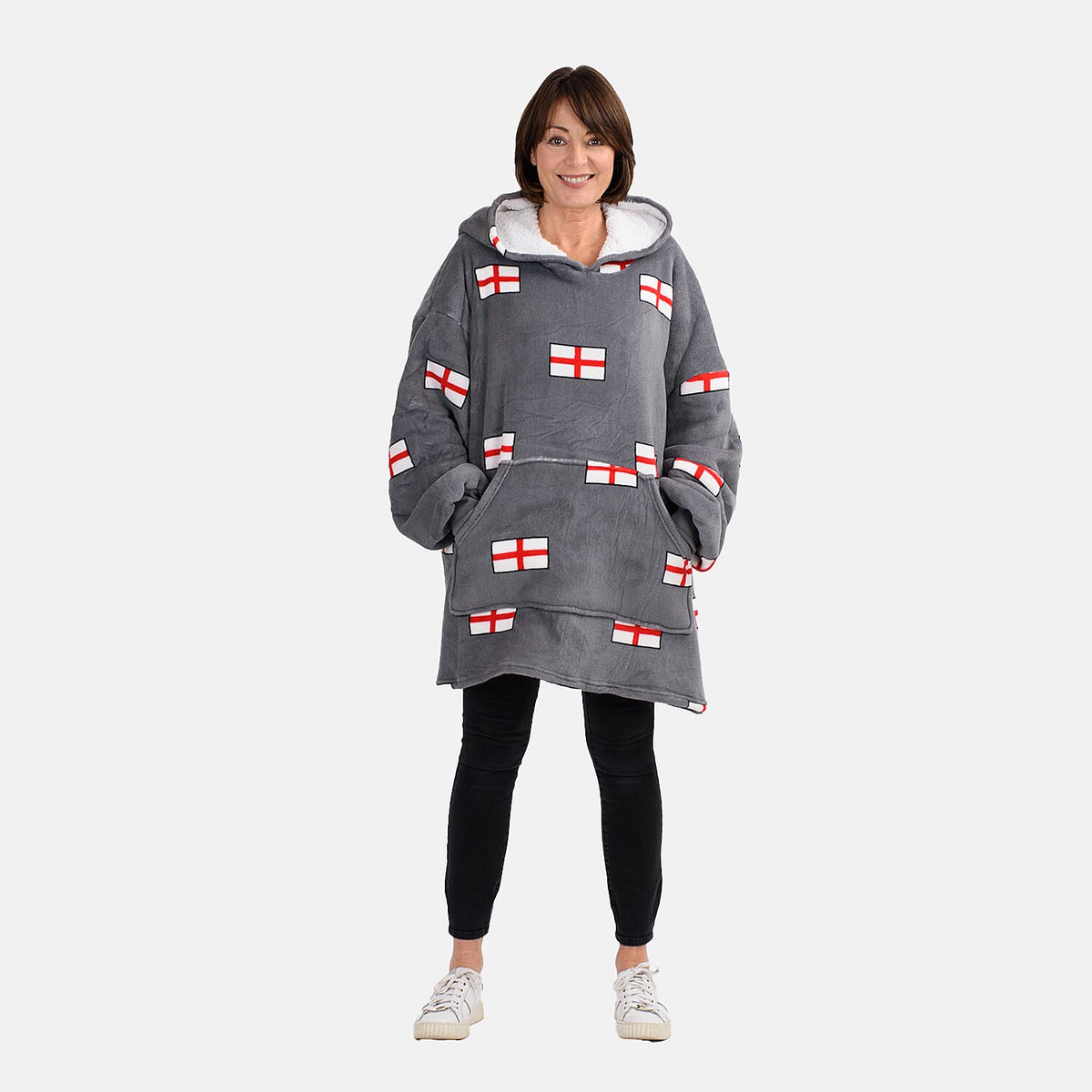 Oversized Fleece Hoodie Blanket -Slate 7677009 0