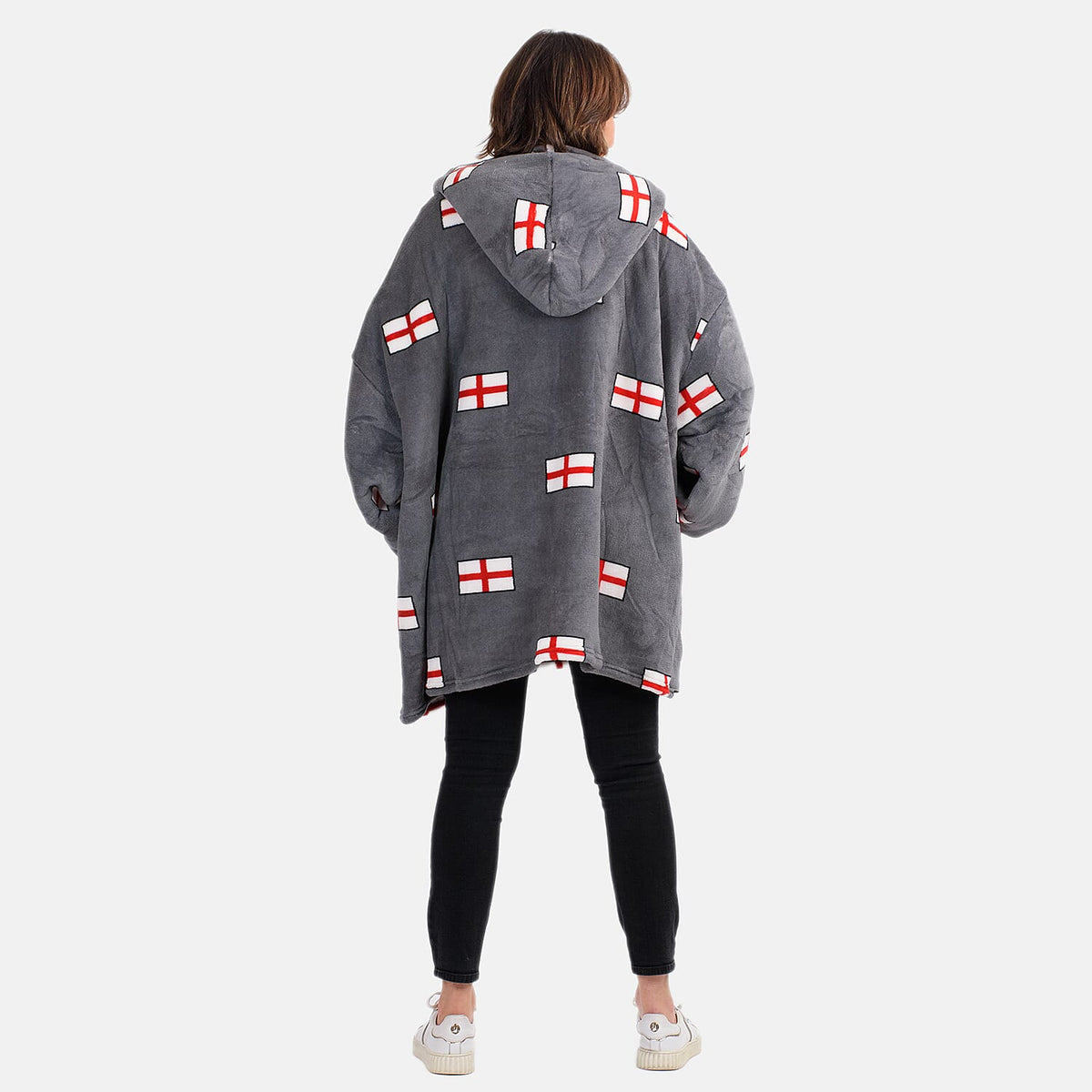 Oversized Fleece Hoodie Blanket -Slate 7677009 3