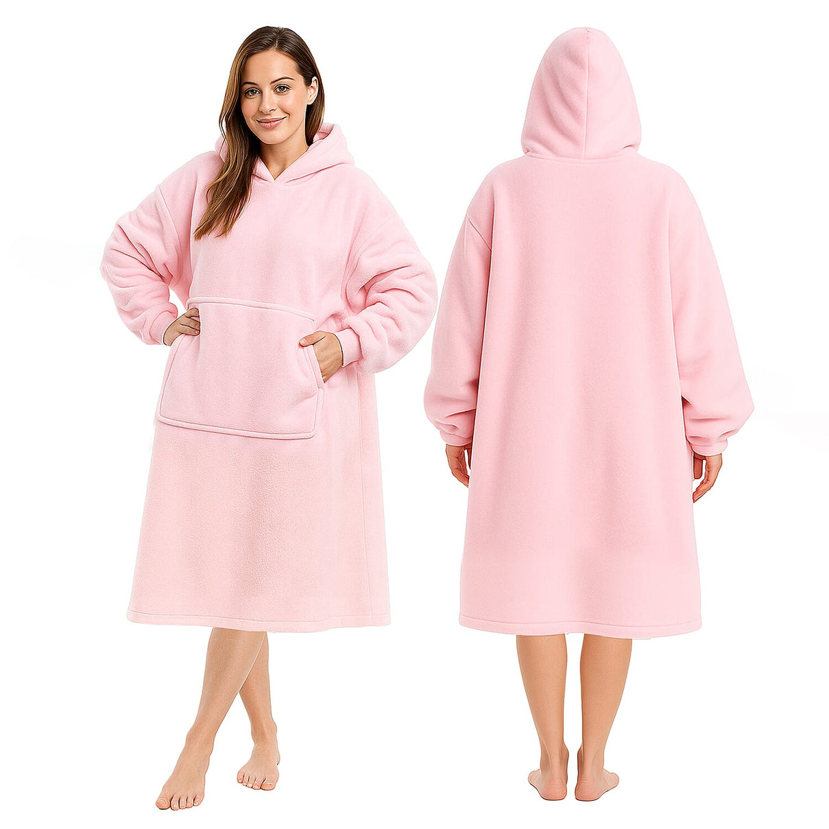 Keplin Unisex Super Soft Oversized Hoodie (One Size) - Pink 8379227 0