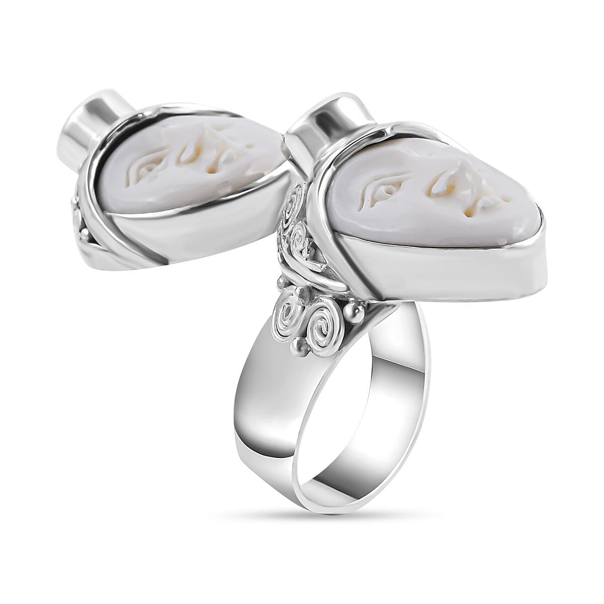 Sajen Silver - Ox Bone and Rhodolite Garnet Ring in Sterling Silver 7144990 6