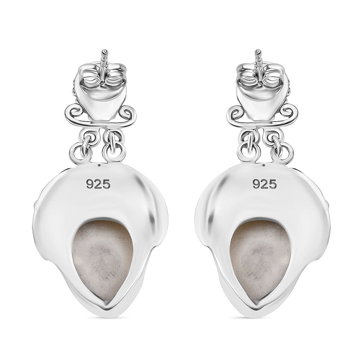 Royal Bali Collection Ox Bone, Red Garnet and Sleeping Beauty Turquoise Earring with Push Back in Sterling Silver 14.59 Ct. 8055631 3