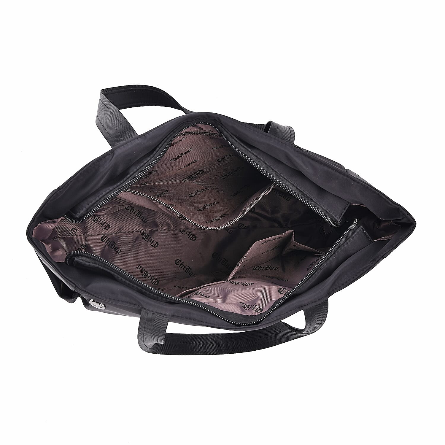 Spacious Oxford Tote Bag with Multiple Pockets - Black 8037027 4
