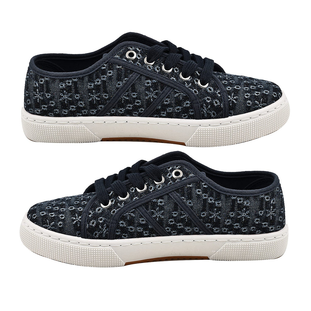 PALM SPRING - Casual Lace Up Ladies Shoes (Size 3) - Navy