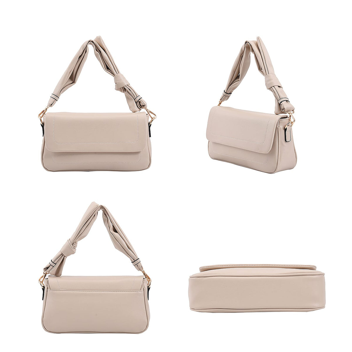 PASSAGE Baguette Bag with Shoulder Strap - Beige 7141771 4