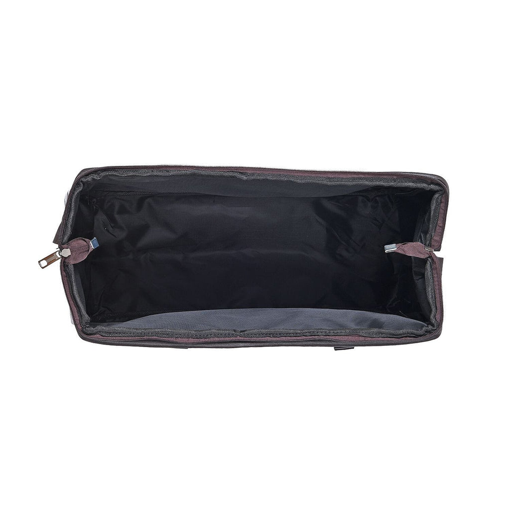 PASSAGE Crocodile Pattern Travel Bag with Handle Drop and Shoulder Strap - Burgundy