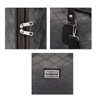 PASSAGE Diamond Pattern Travel Bag with Handle Drop - Shoulder Strap - Grey