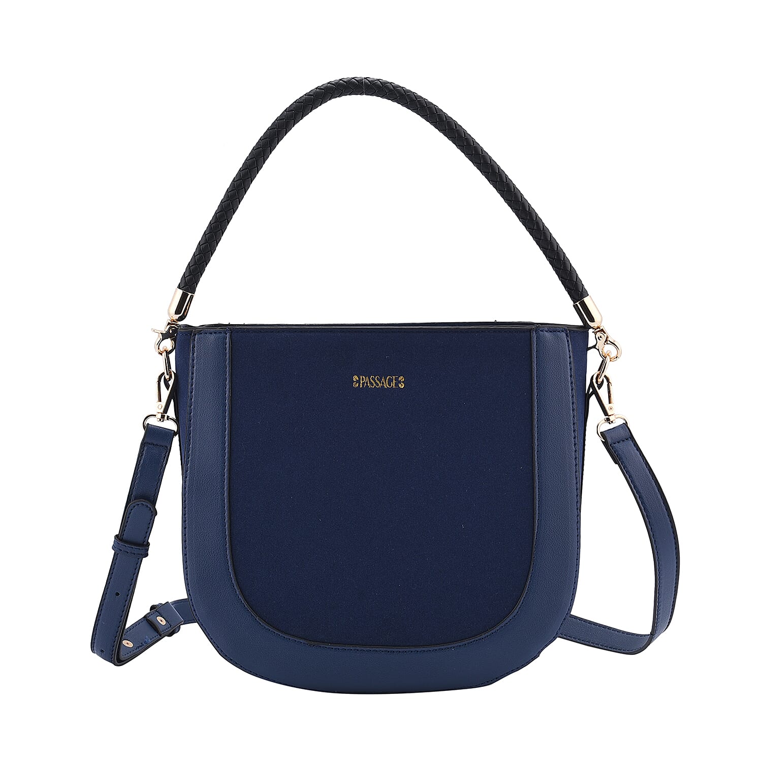 PASSAGE Hobo Bag with Detachable Long Strap - Navy 7141785 0