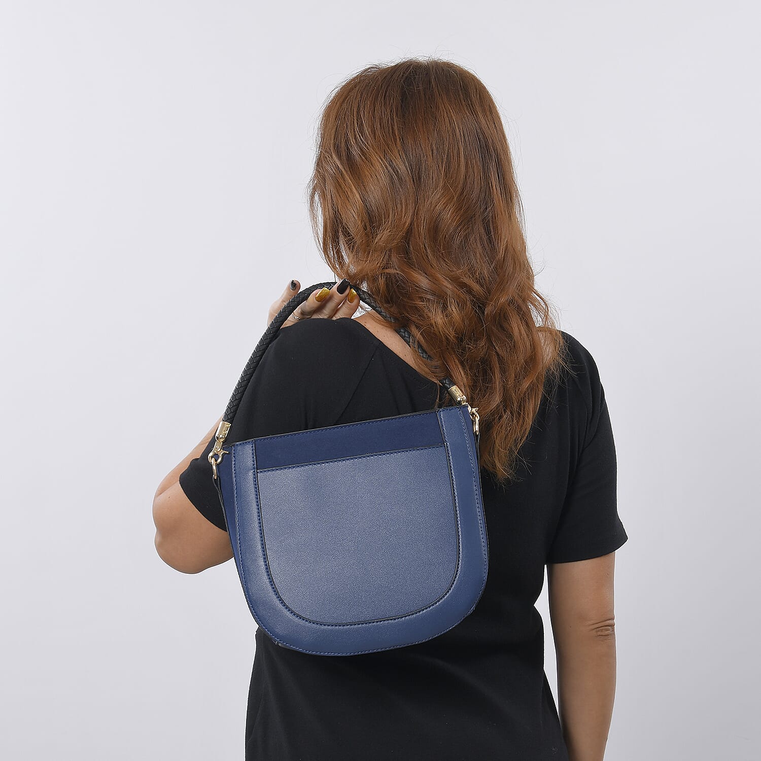 PASSAGE Hobo Bag with Detachable Long Strap - Navy 7141785 3