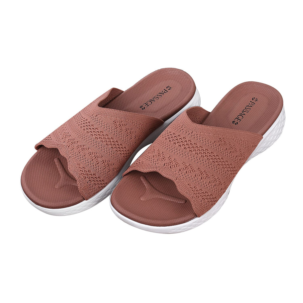 PASSAGE Ladies Flyknit Sandals (Size 3) - Rose Gold