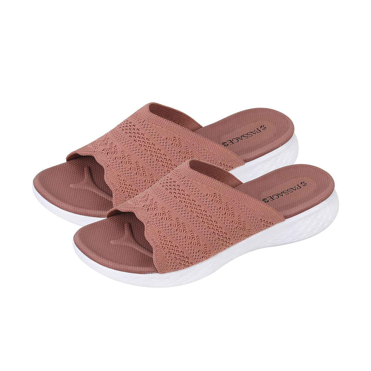PASSAGE Ladies Flyknit Slippers - Rose Gold 7605670 4