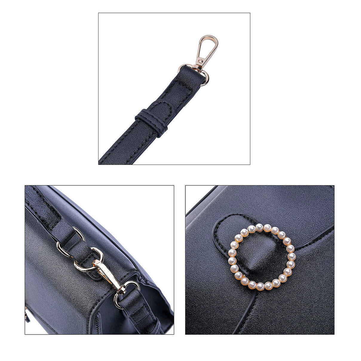 PASSAGE Satchel Bag with Detachable Long Strap - Black 7141801 5