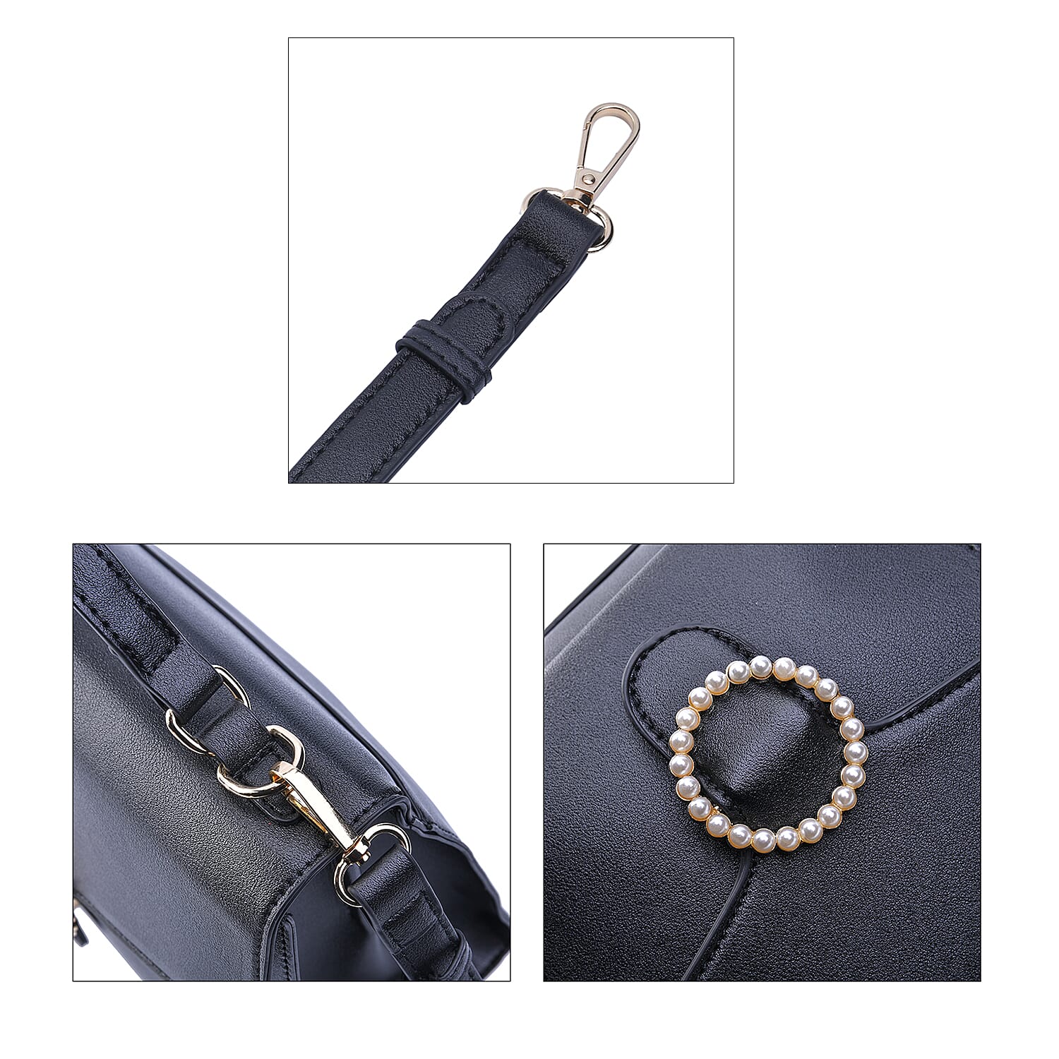 PASSAGE Satchel Bag with Detachable Long Strap - Black 7141801 5