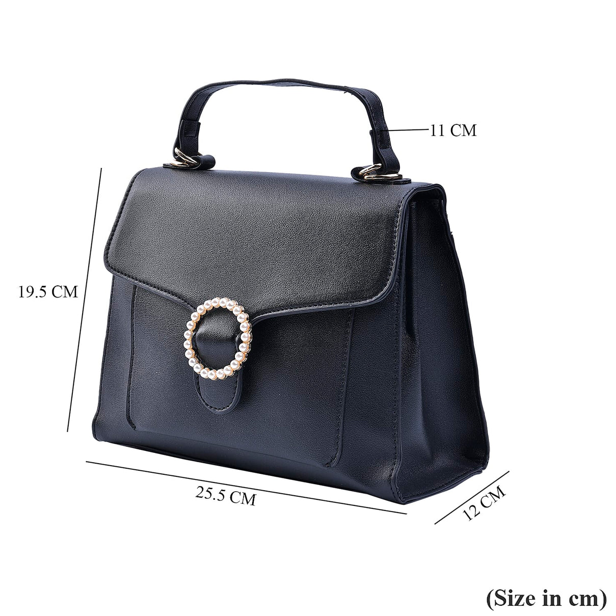 PASSAGE Satchel Bag with Detachable Long Strap - Black 7141801 7
