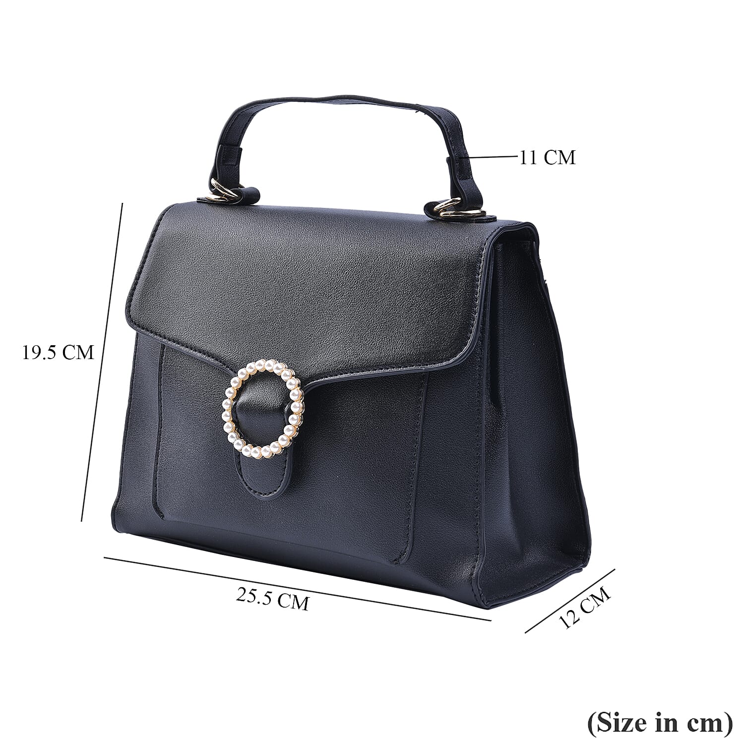 PASSAGE Satchel Bag with Detachable Long Strap - Black 7141801 7