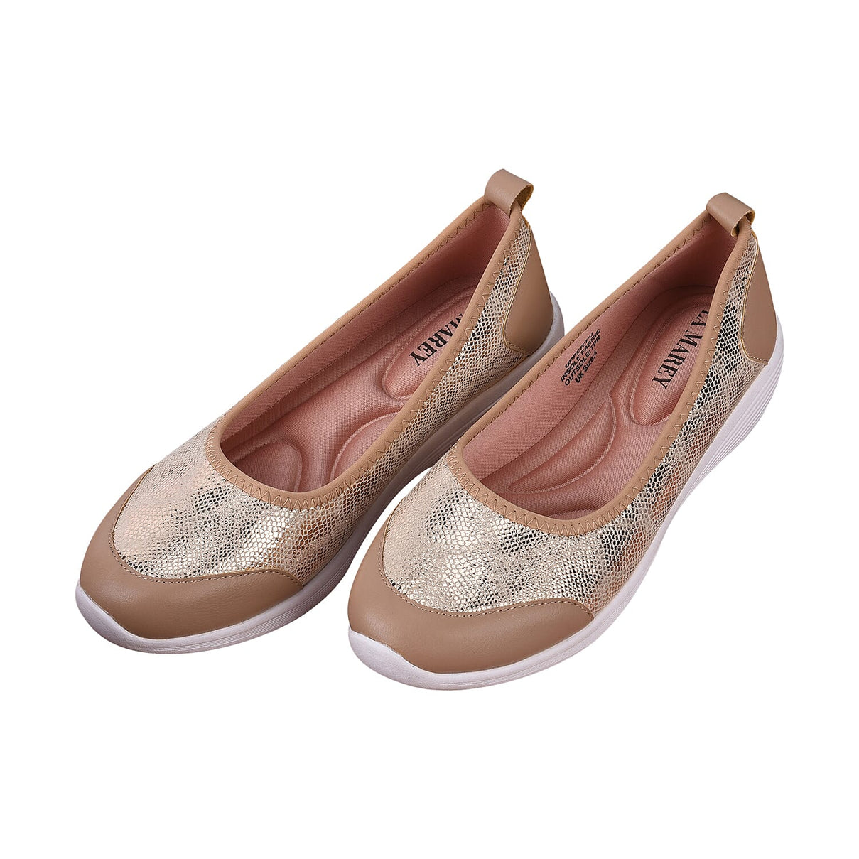 PASSAGE Snake Pattern Ladies Shoes - Golden 7605756 0