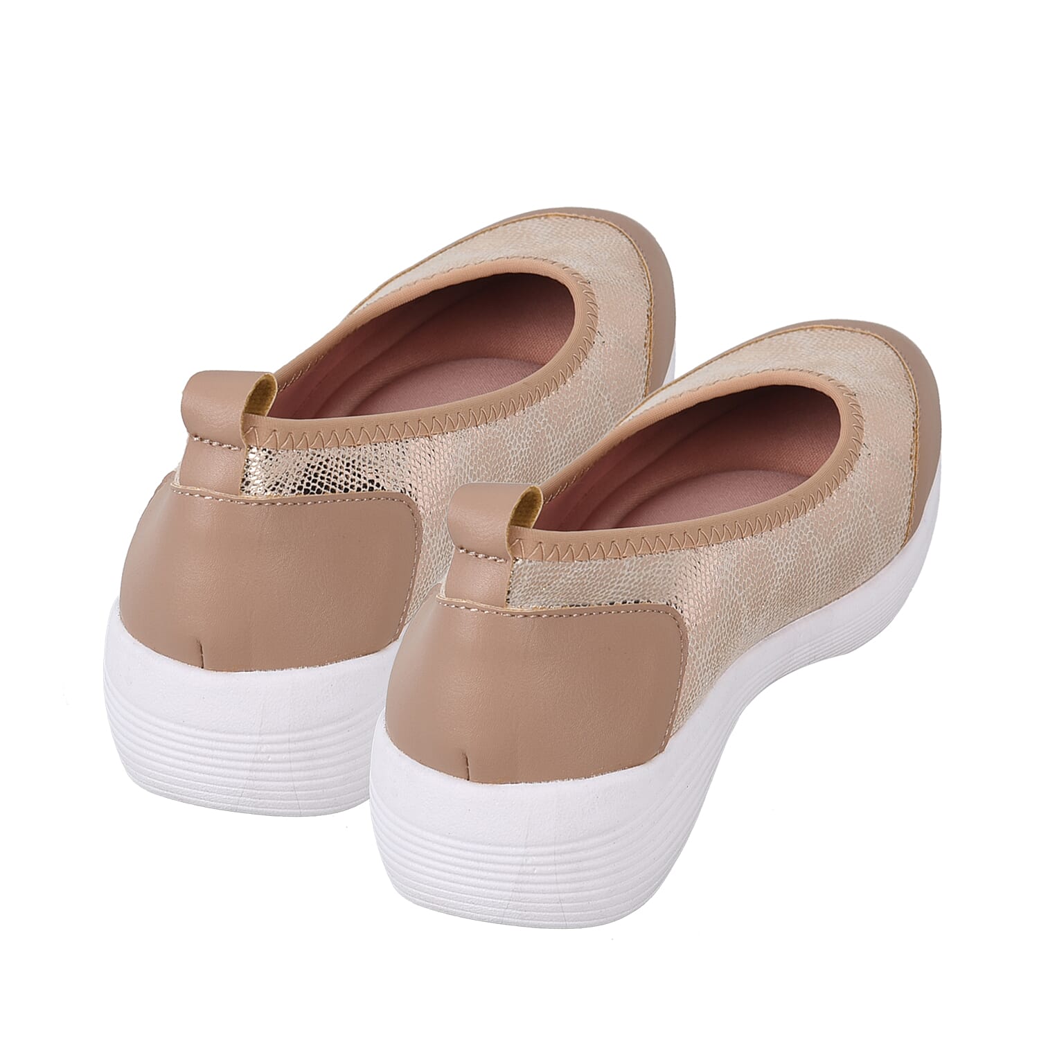 PASSAGE Snake Pattern Ladies Shoes - Golden 7605756 6