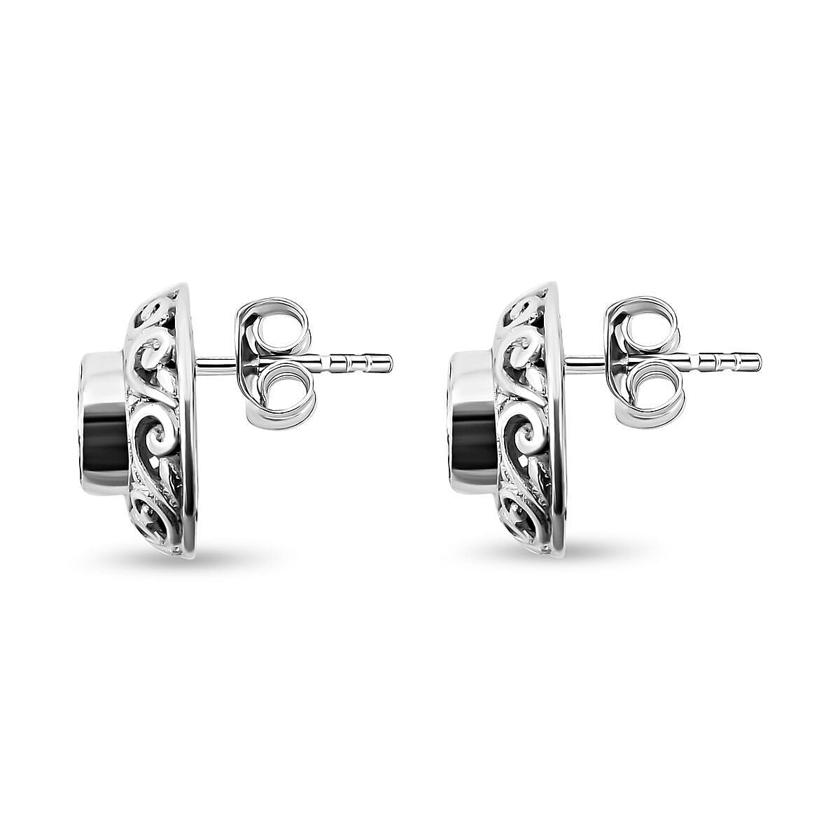 Royal Bali Collection- POLKI Diamond Stud Earrings in Sterling Silver 1.00 Ct. 6510529 4