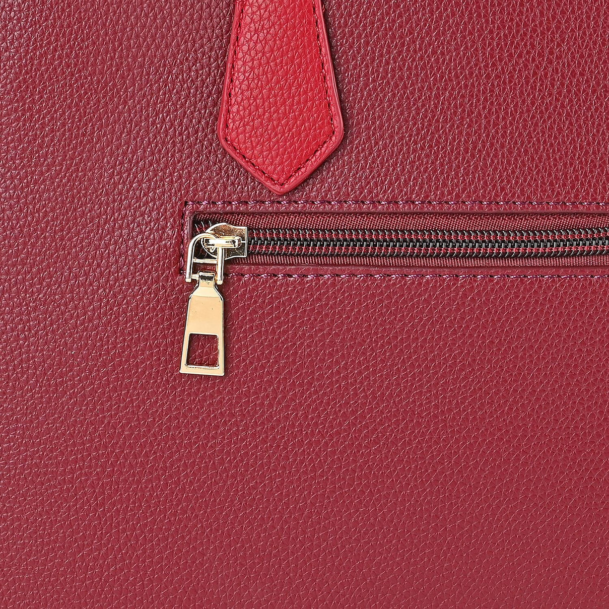 Quilted Checker Pattern Leatherette Crossbody Bag With Metal Chain Decoration - Burgundy &amp; Red 7664454 6