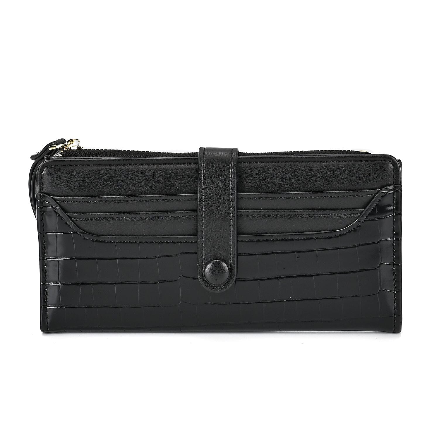 PU Croco Embossed Wallet - Black 7656387 0