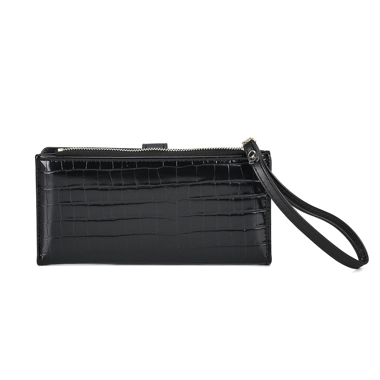 PU Croco Embossed Wallet - Black 7656387 5