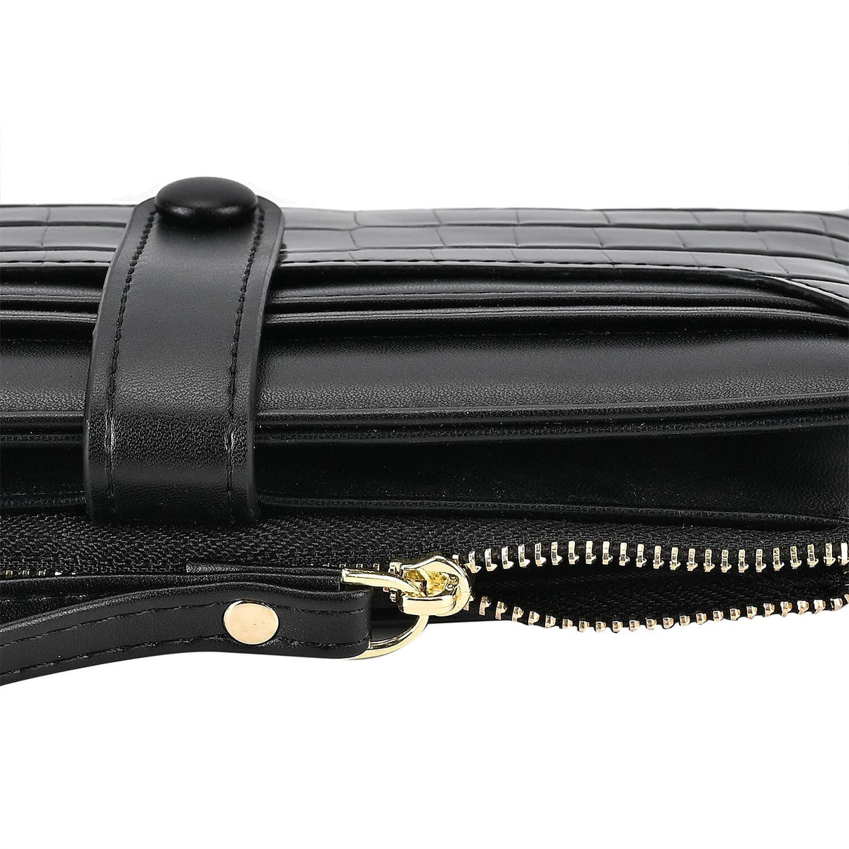 PU Croco Embossed Wallet - Black 7656387 7