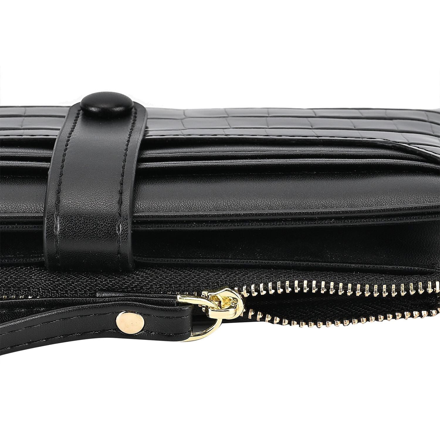 PU Croco Embossed Wallet - Black 7656387 7