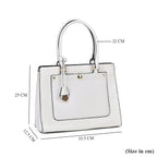 Leather Look Crocodile Crossbody Bag (Size 35x12x25 cm) - White