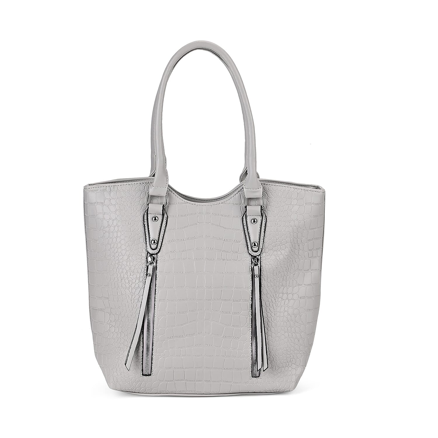PU Crocodile Tote Bag (Size 31x13x32 cm) - Grey &amp; Black 7673249 0