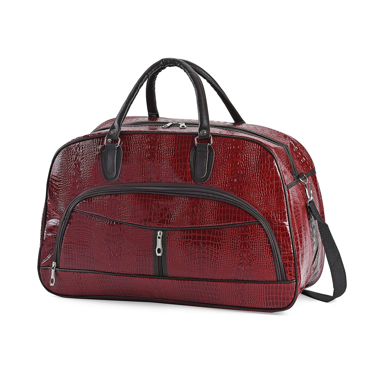 Leatherette Crocodile Pattern Travel Bag 7790296 0