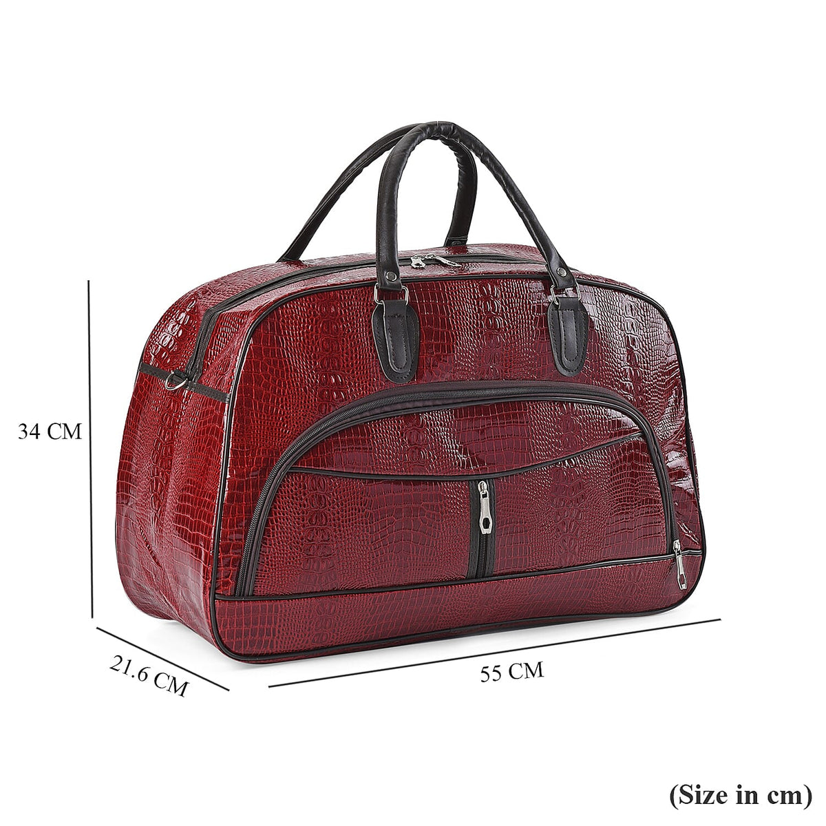 Leatherette Crocodile Pattern Travel Bag 7790296 6