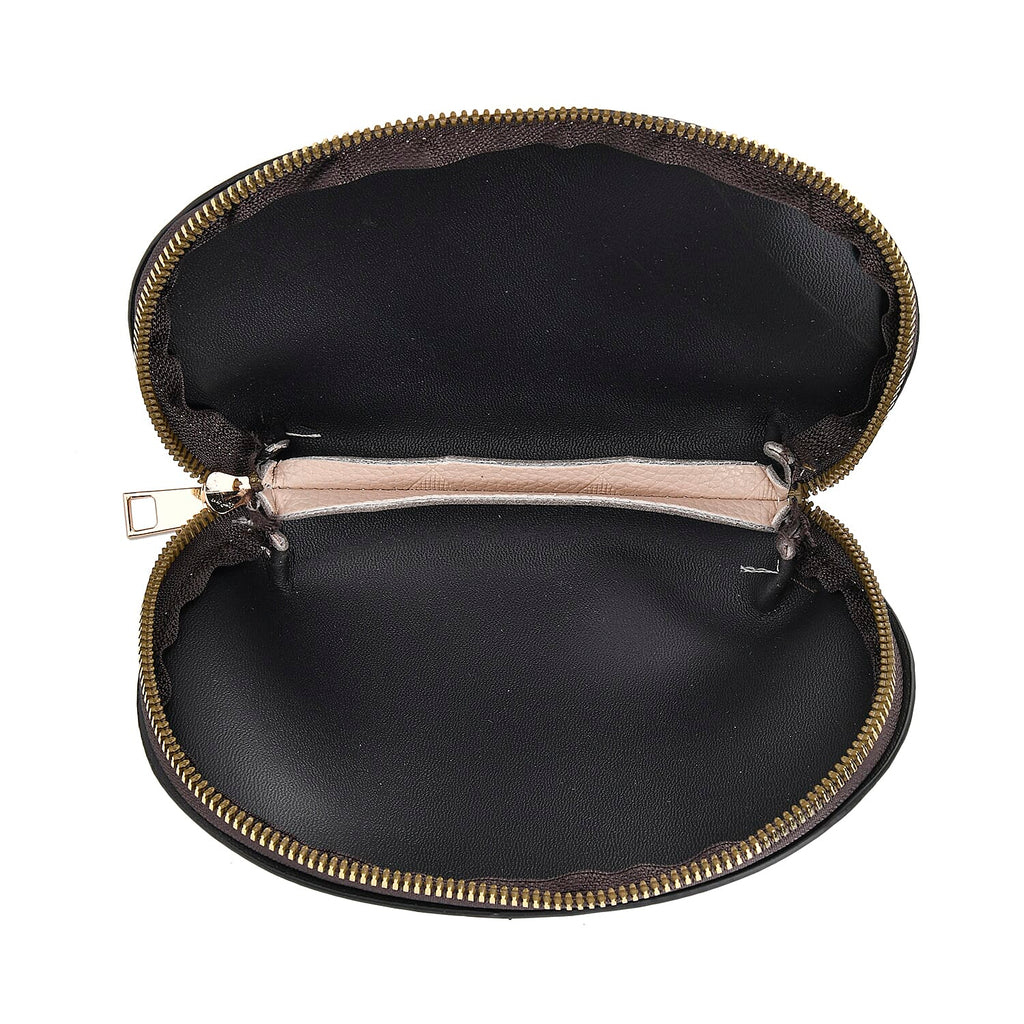 Embossed Rhomboid Handbag with Detachable Shoulder Strap - Coin Bag - Khaki