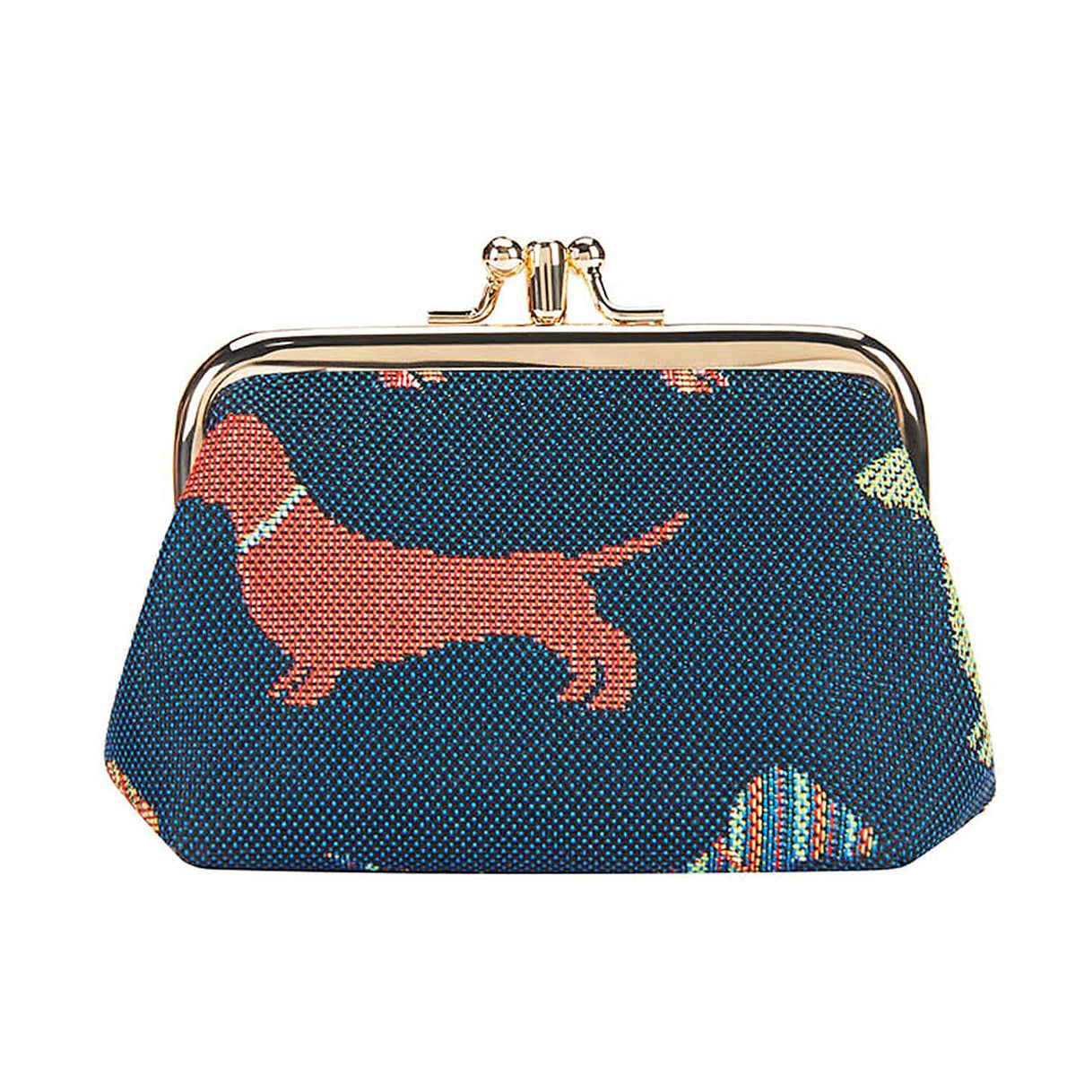 Signare Tapestry Dachshund Frame Purse - Navy 7787300 0