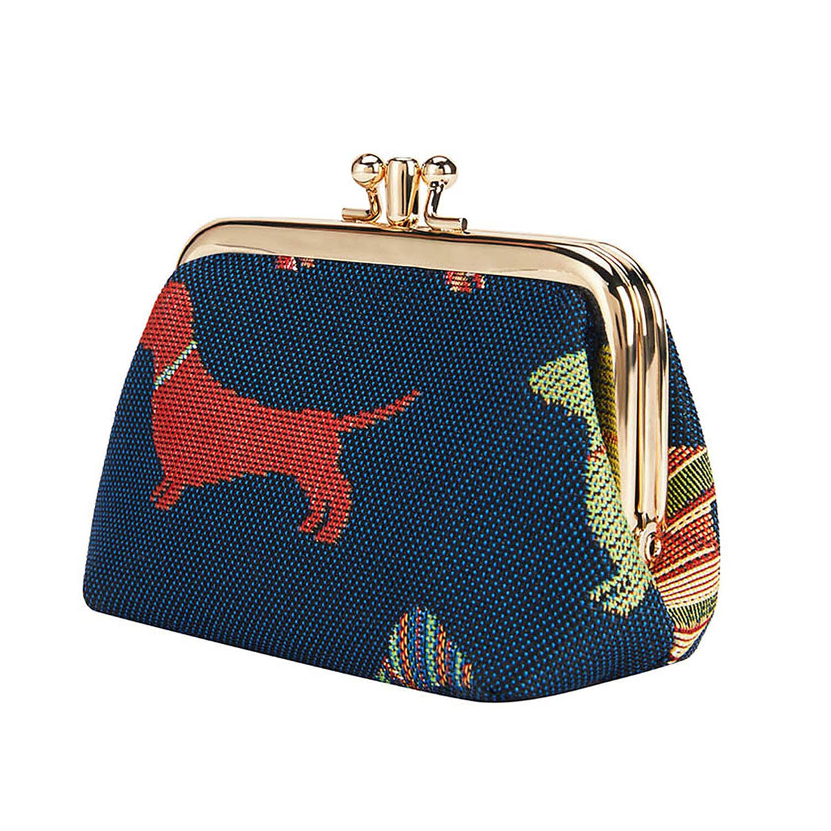 Signare Tapestry Dachshund Frame Purse - Navy 7787300 1