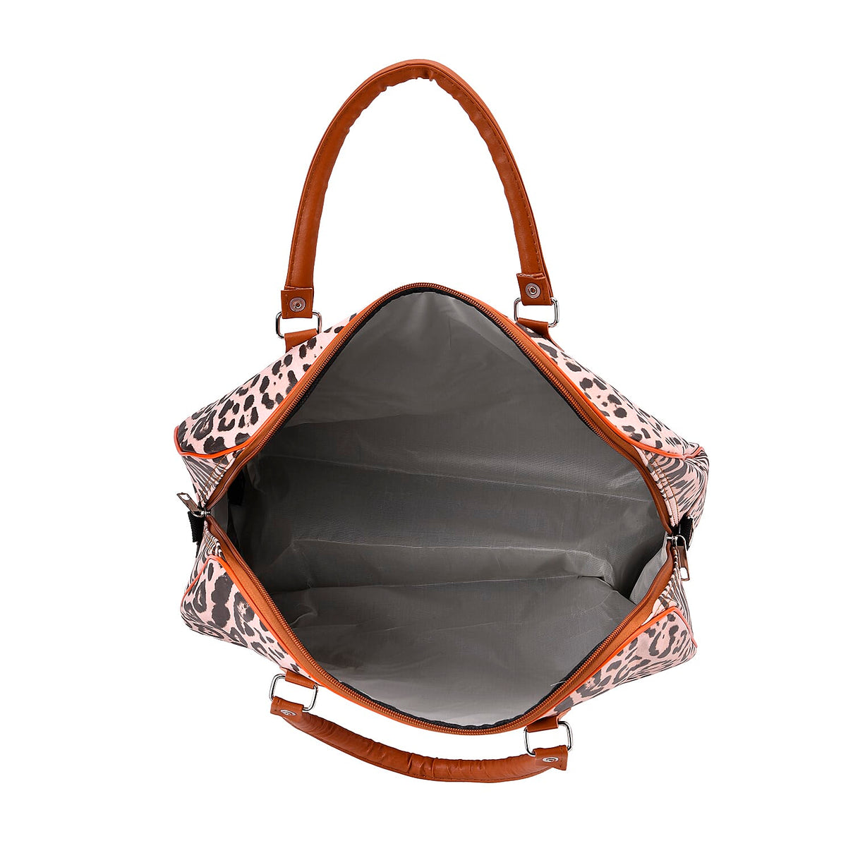 Snake Pattern Tote Bag with Handle Drop &amp; Detachable Shoulder Strap - Peach 8205026 5