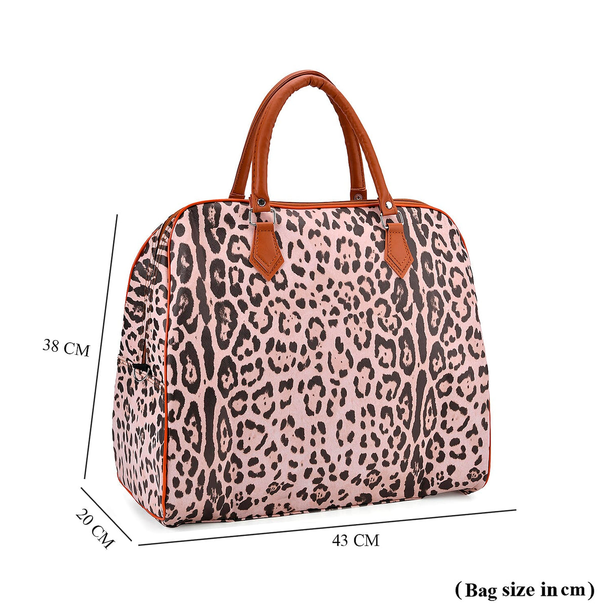 Snake Pattern Tote Bag with Handle Drop &amp; Detachable Shoulder Strap - Peach 8205026 7