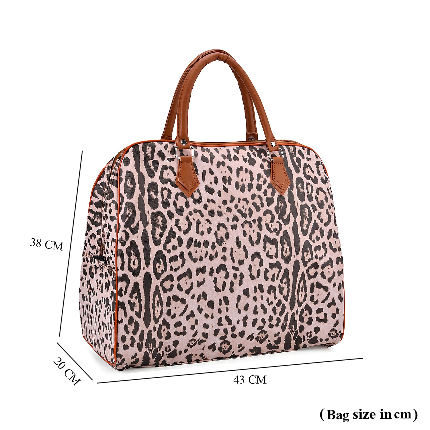 Snake Pattern Tote Bag with Handle Drop &amp; Detachable Shoulder Strap - Peach 8205026 7