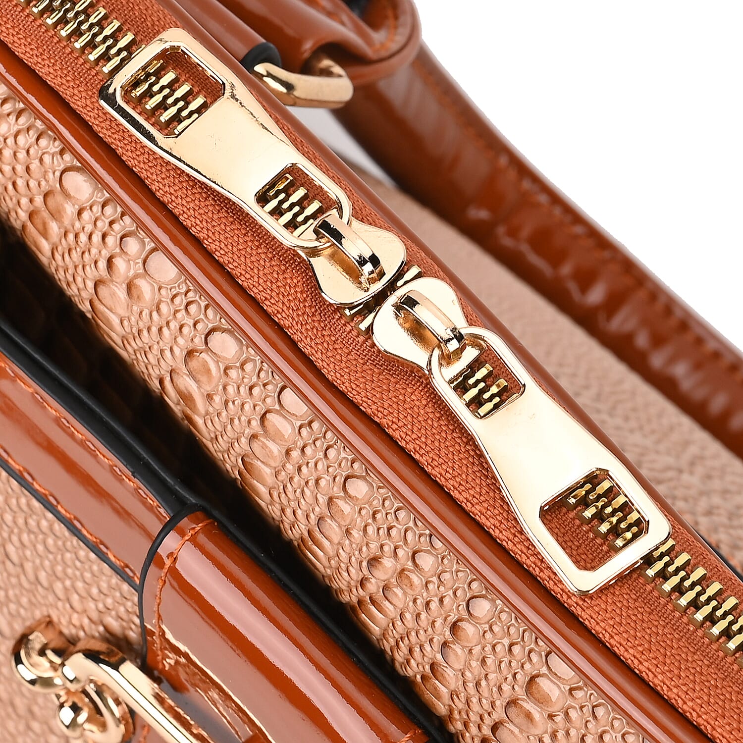 Hong Kong CloseOut-Stylish Lizard Embossed Crossbody Bag (Size 29x13x21 cm) - Beige 7857970 8