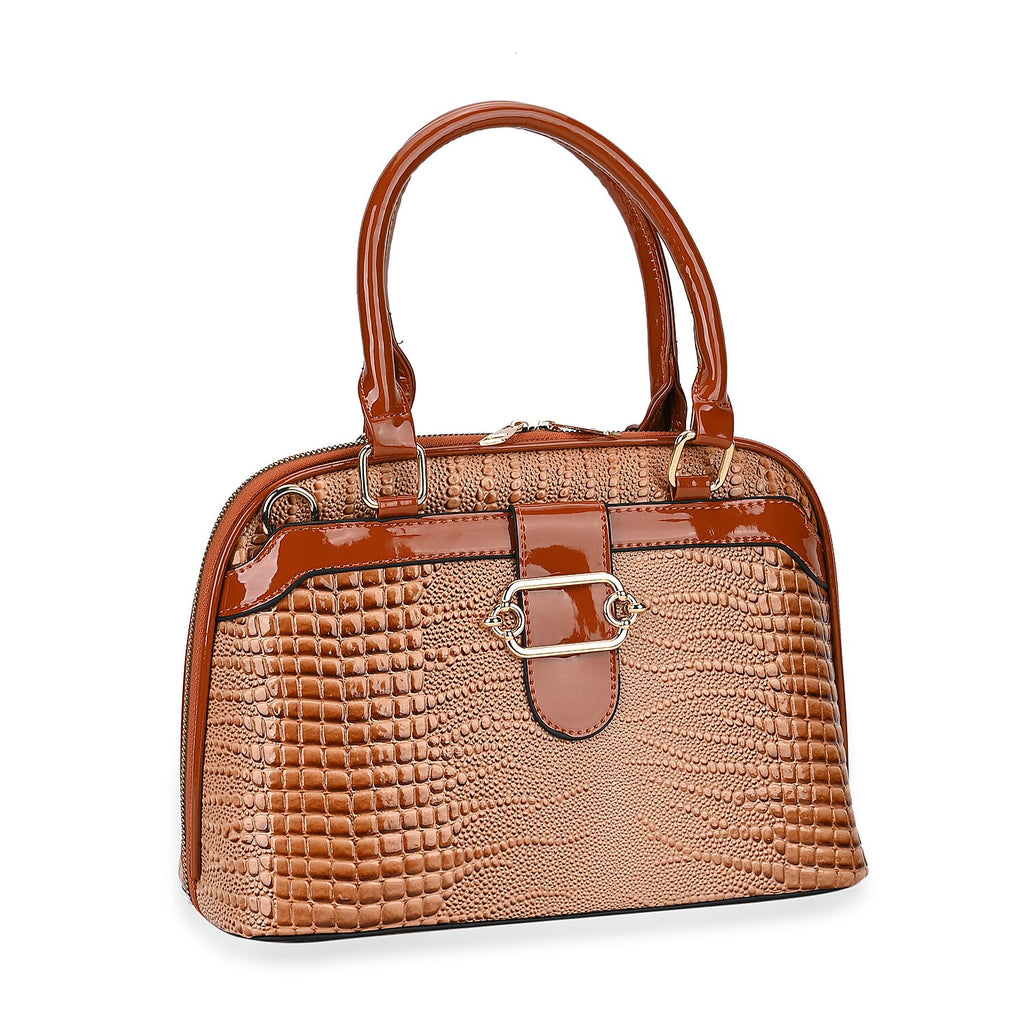 Hong Kong CloseOut-Stylish Lizard Embossed Crossbody Bag (Size 29x13x21 cm) - Beige