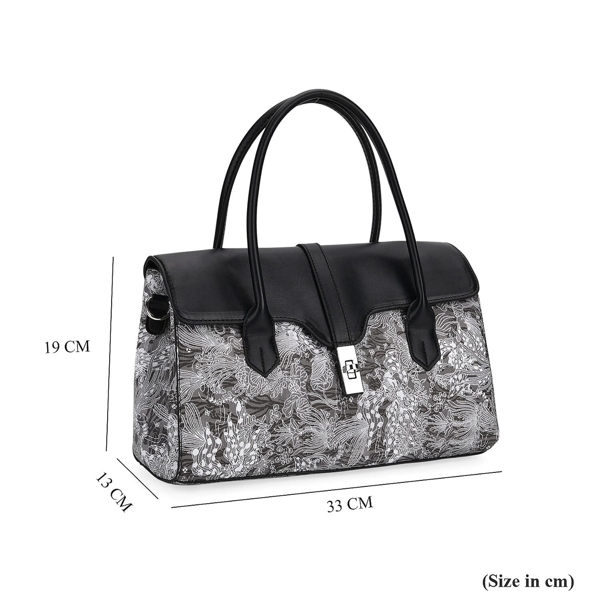 Ocean Pattern Crossbody Bag with Detachable Shoulder Strap - Black 8133013 7