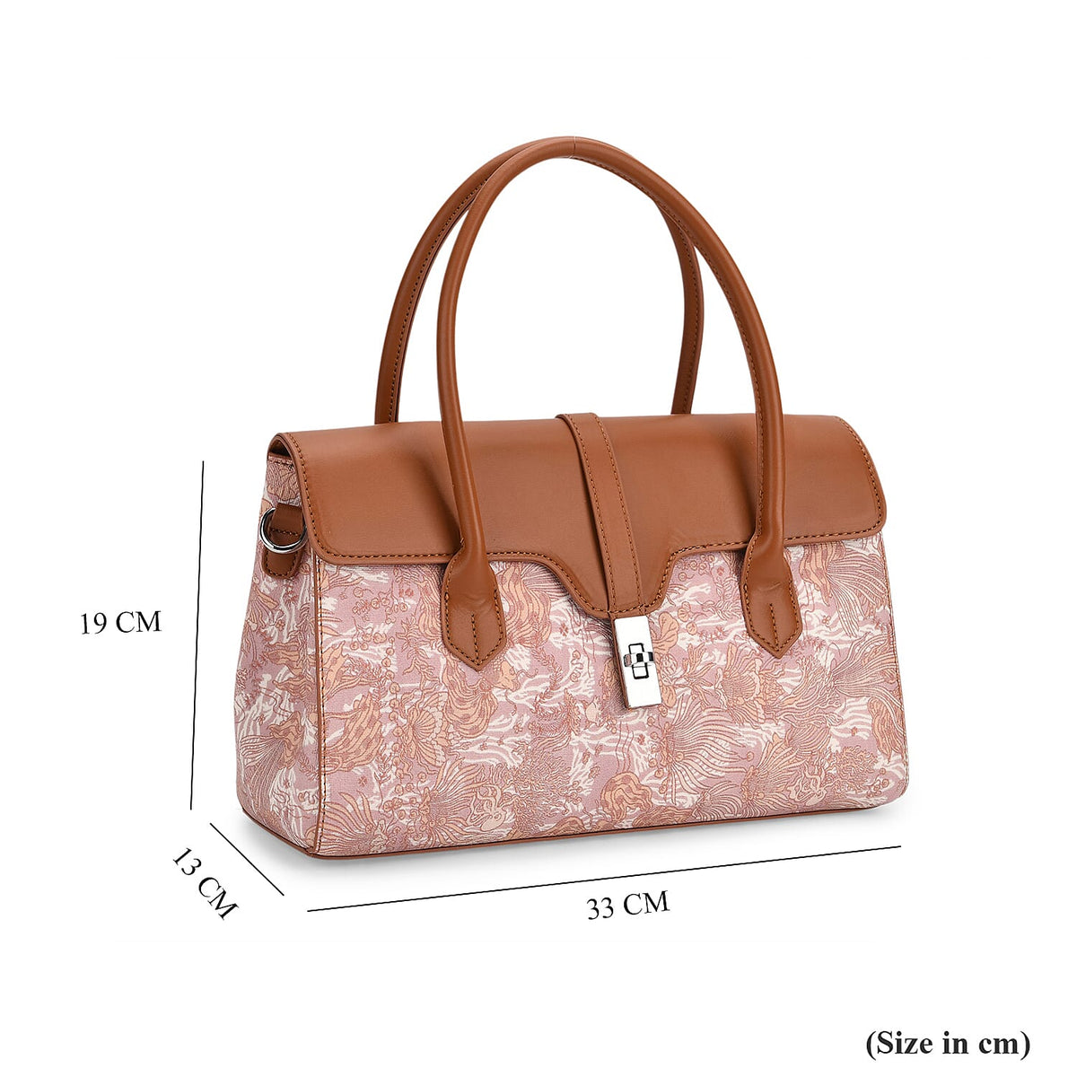 Ocean Pattern Crossbody Bag with Detachable Shoulder Strap - Brown V32529364 7