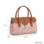 Ocean Pattern Crossbody Bag with Detachable Shoulder Strap - Brown