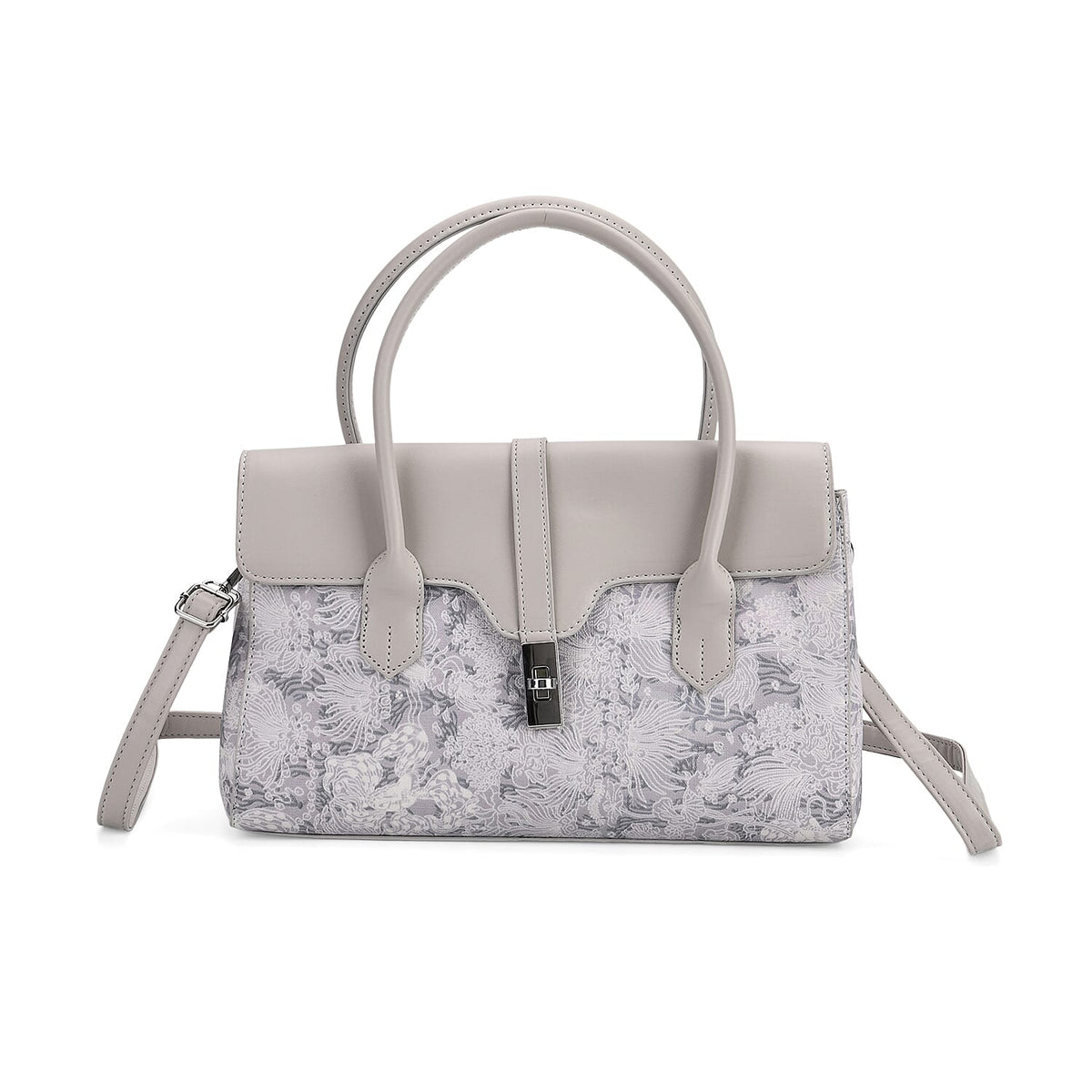 Ocean Pattern Crossbody Bag with Detachable Shoulder Strap - Grey V32539242 0