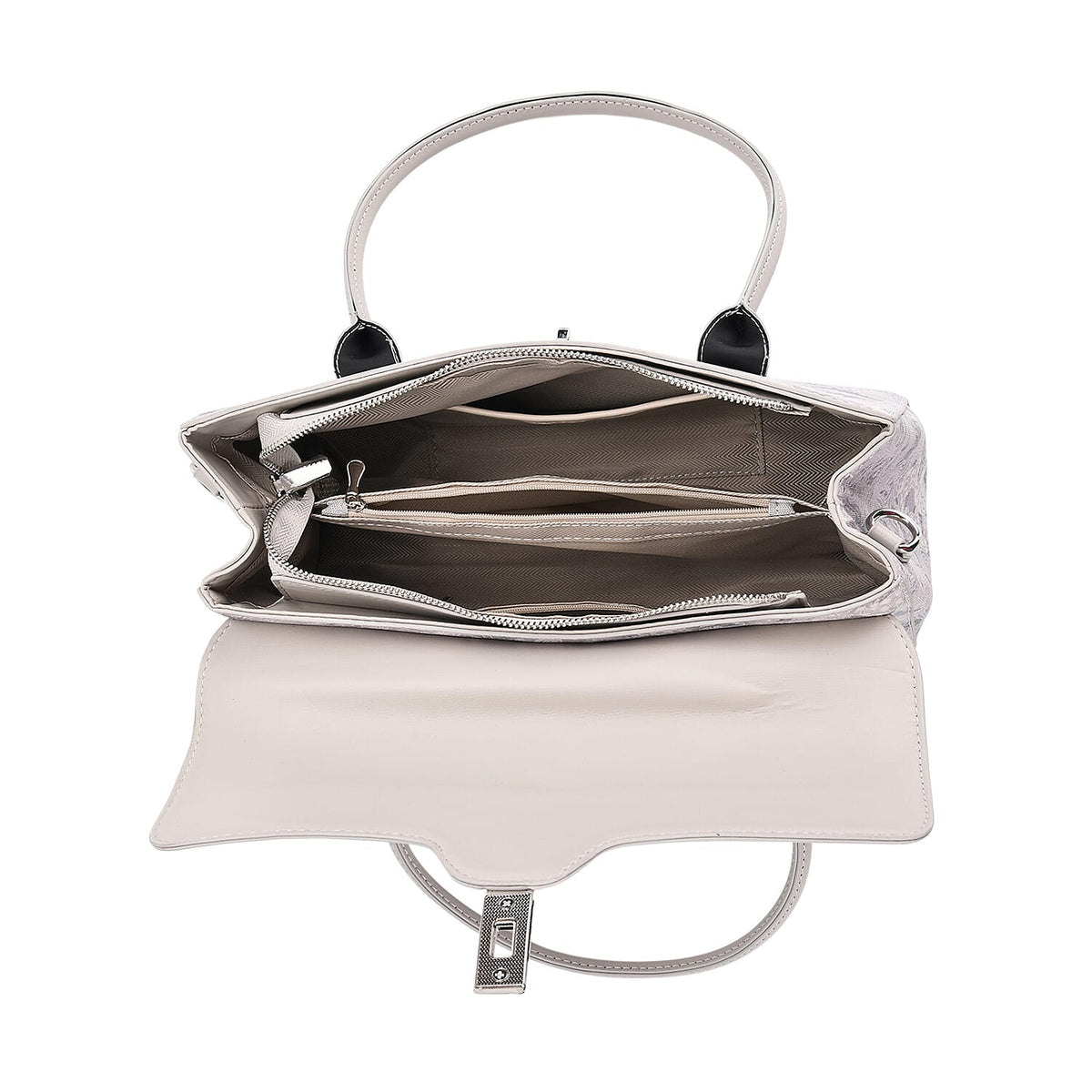 Ocean Pattern Crossbody Bag with Detachable Shoulder Strap - Grey V32539242 5