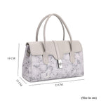 Ocean Pattern Crossbody Bag with Detachable Shoulder Strap - Grey